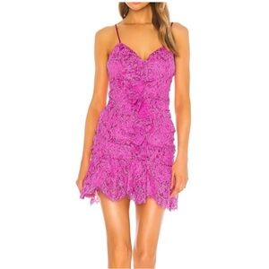 NBD Marvin Lace Mini Dress in Pink